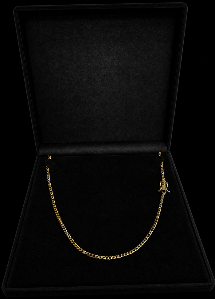 Corrente + Pulseira  Pitbull 3mm - Banhado a Ouro 18K