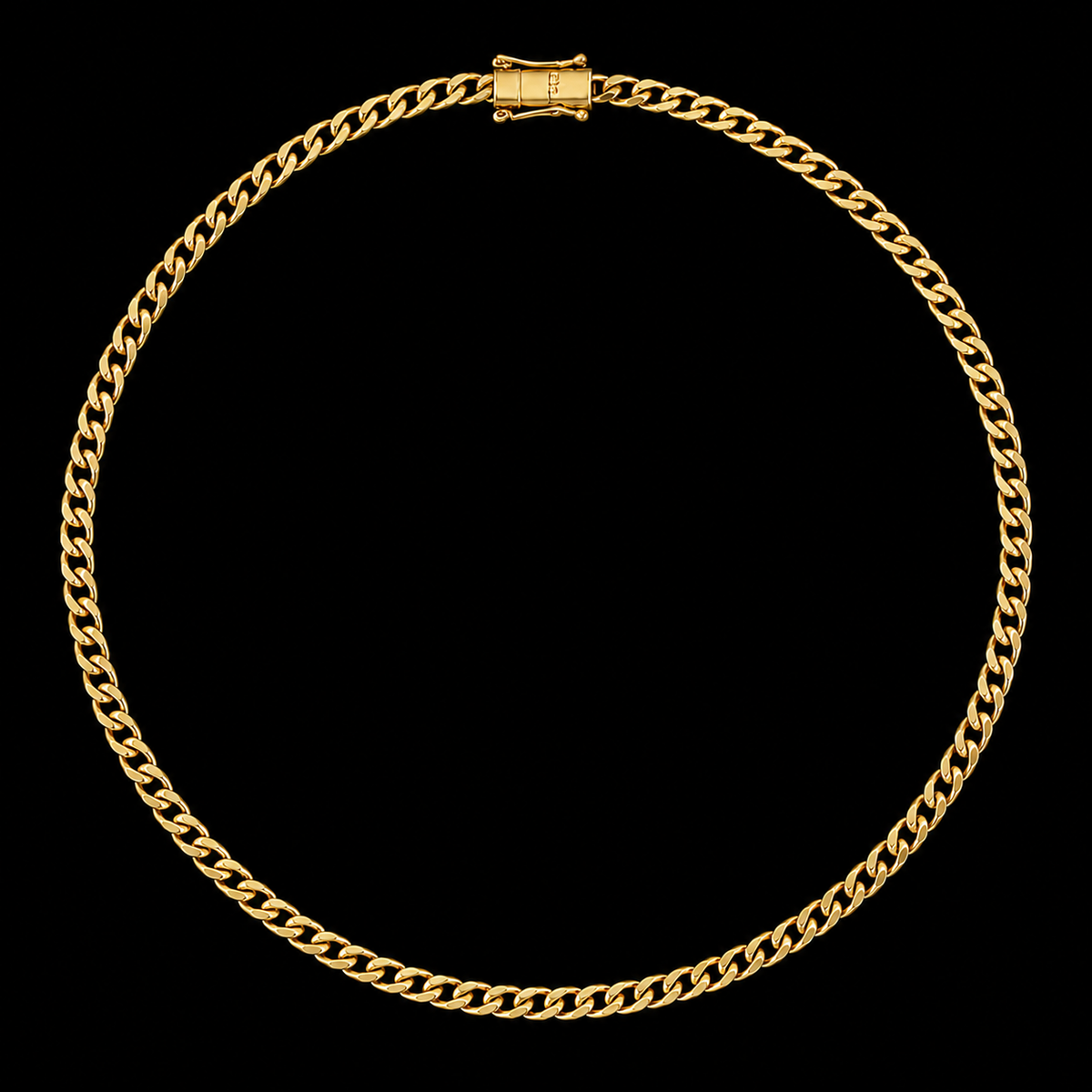 Corrente Pitbull 45cm 4mm - Banhado a Ouro 18K (Cópia)
