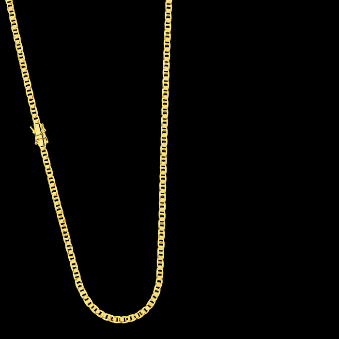 Corrente Piastrine 4mm - Banhado a Ouro 18K