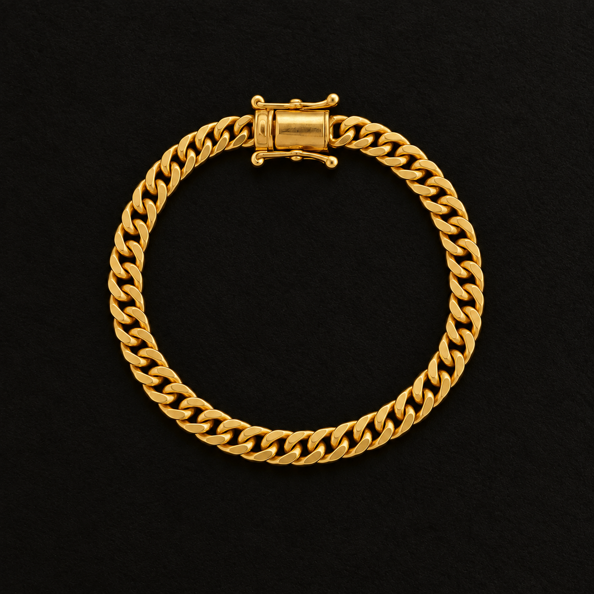Pulseira Lacraia 3mm - Banhada a Ouro 18K