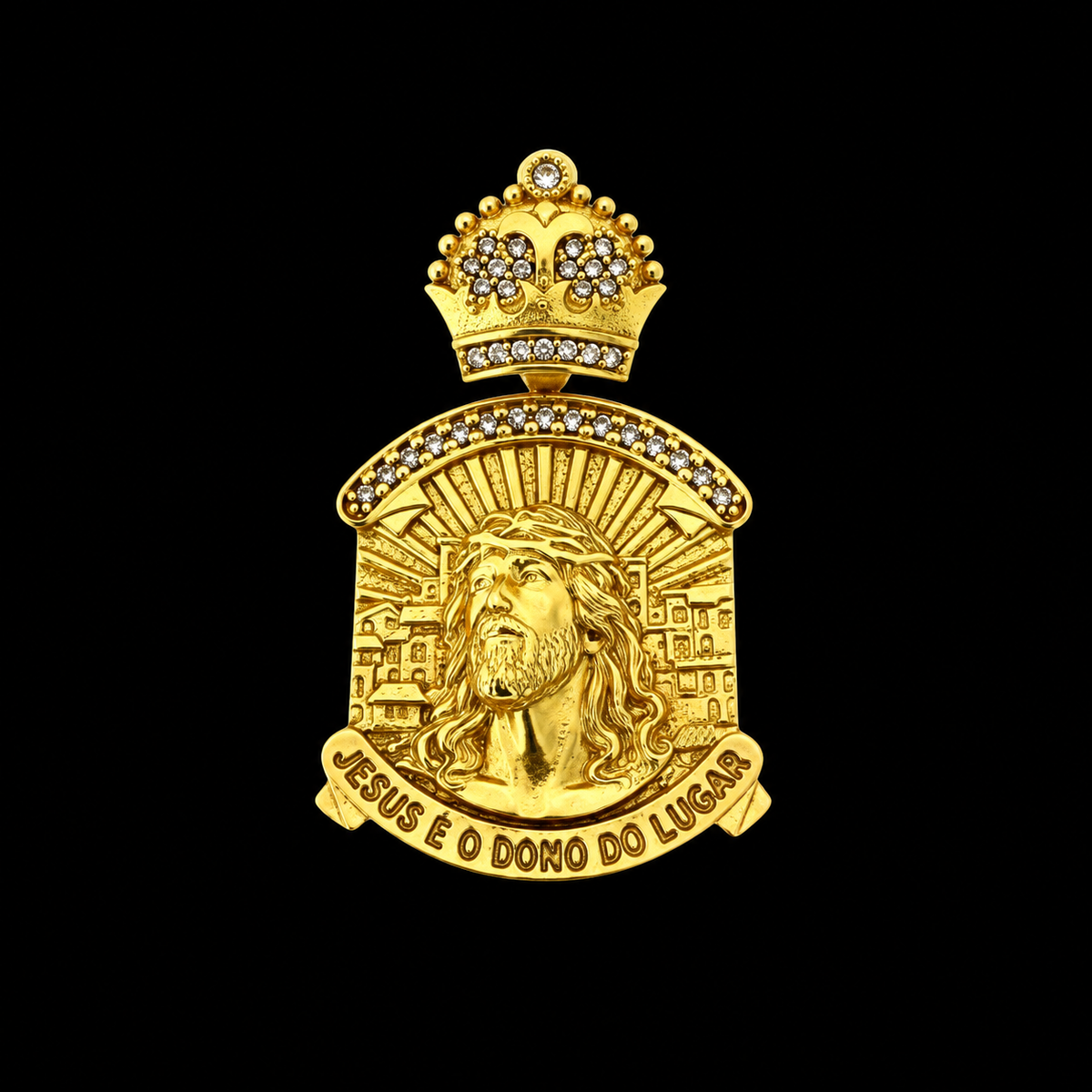 Medalha Face de Cristo - Banhada a Ouro 18K