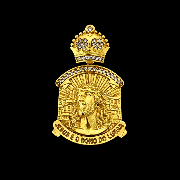 Medalha Face de Cristo - Banhada a Ouro 18K