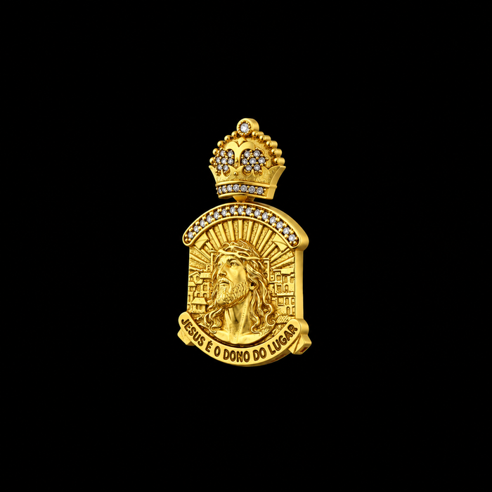 Medalha Face de Cristo - Banhada a Ouro 18K