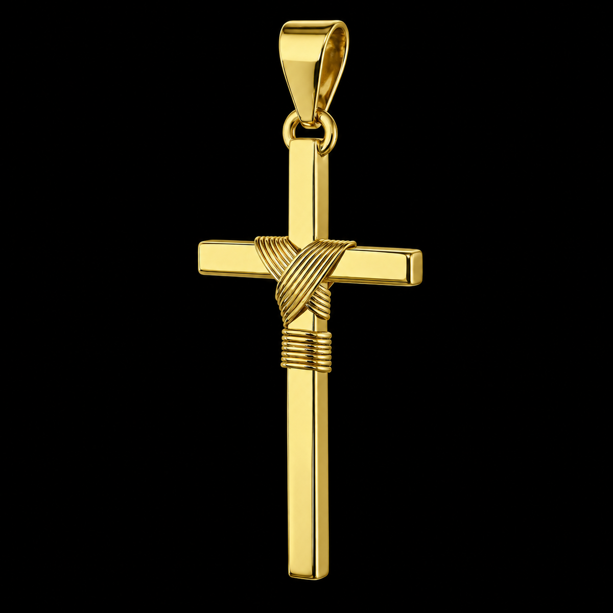 Pingente Cruz - Banhado a Ouro 18K