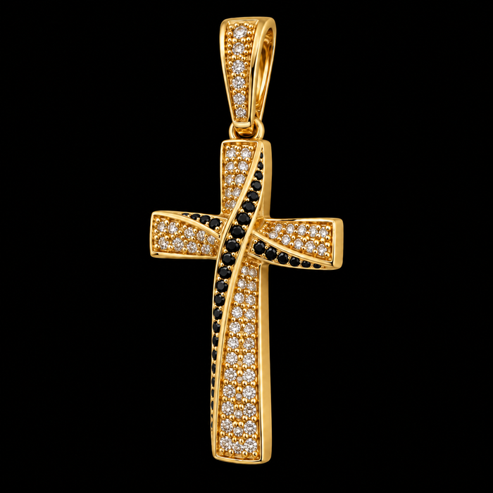 Pingente Cruz Infinita - Banhado a Ouro 18K