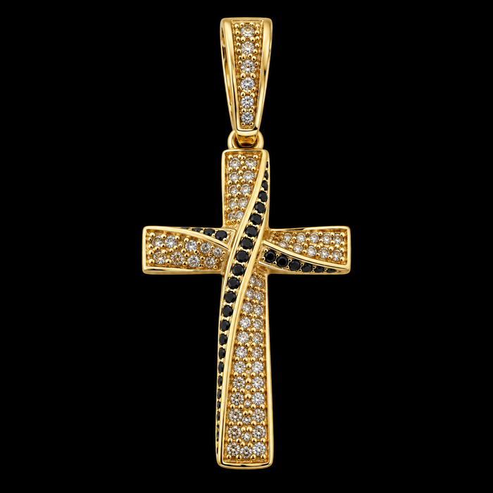 Pingente Cruz Infinita - Banhado a Ouro 18K