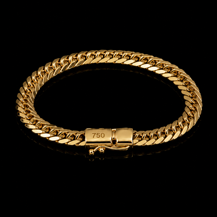 Pulseira Cubana 5.5mm - Banhada a Ouro 18K