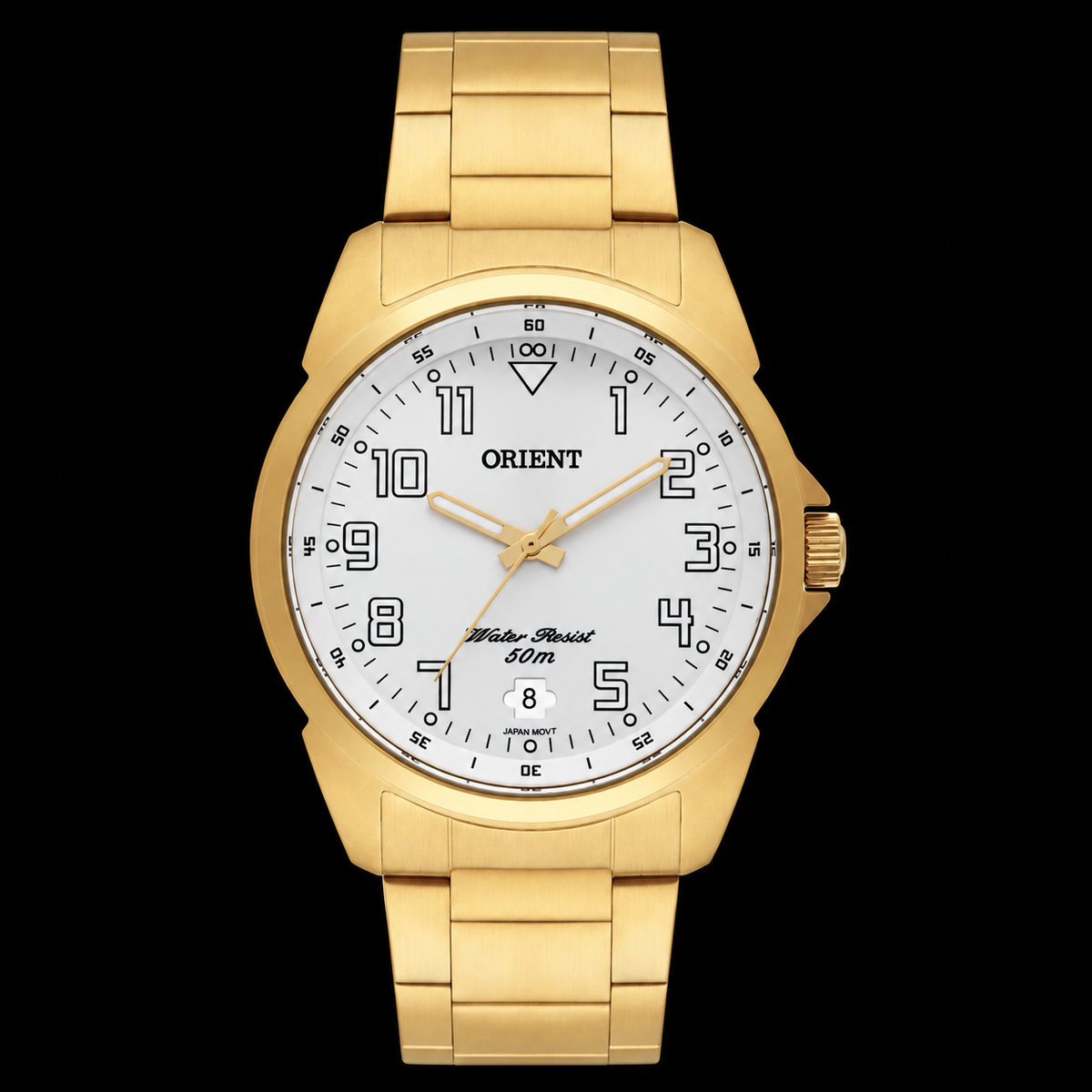 Relógio Orient Masculino Quadrado Dourado