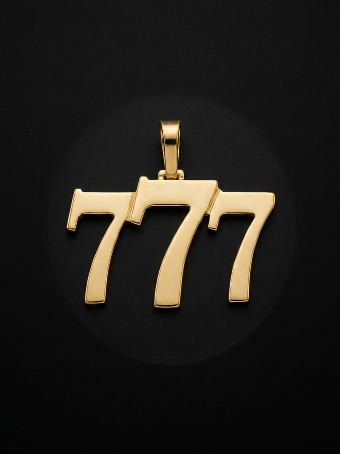 Pingente 777 - Banhado a Ouro 18K
